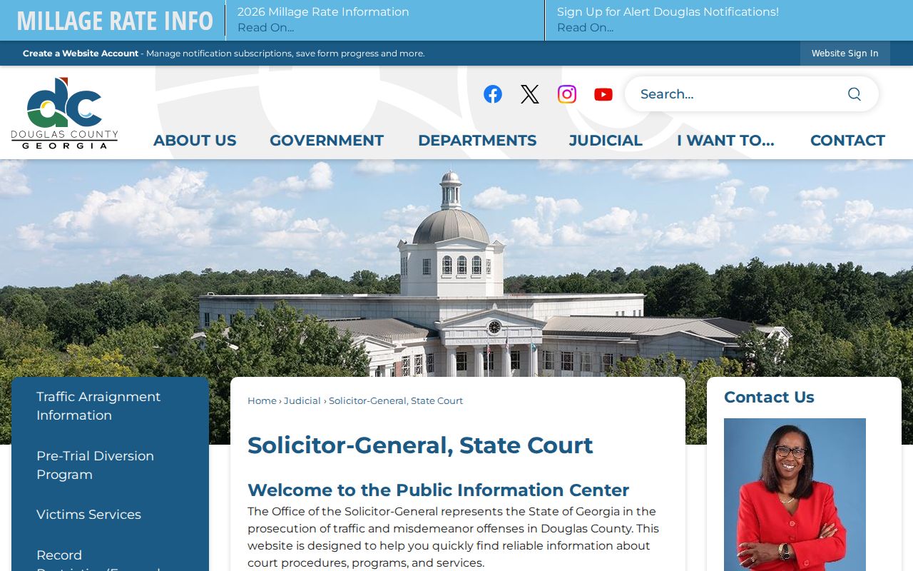 Douglas County bench warrant procedure in State Court