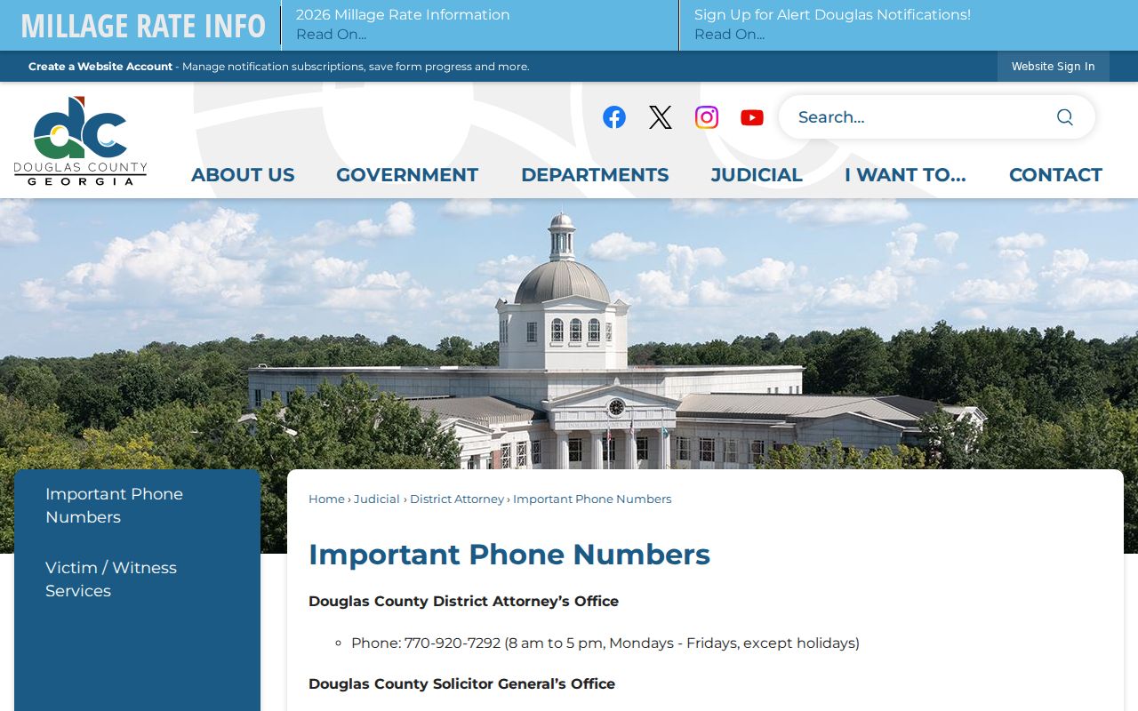 Douglas County municipal warrant public agency phone map