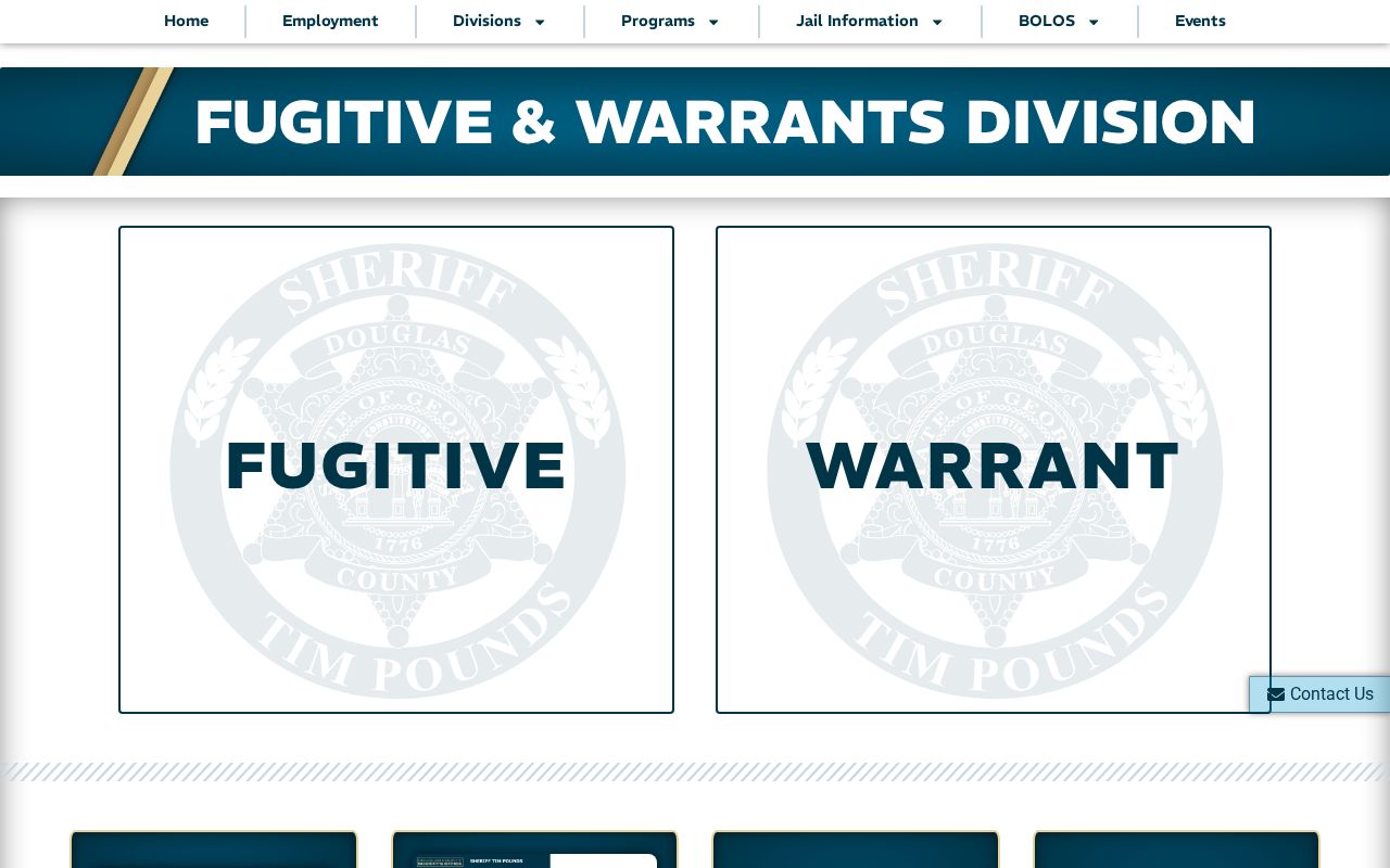 Douglas County Sheriff Fugitive and Warrants Division public information